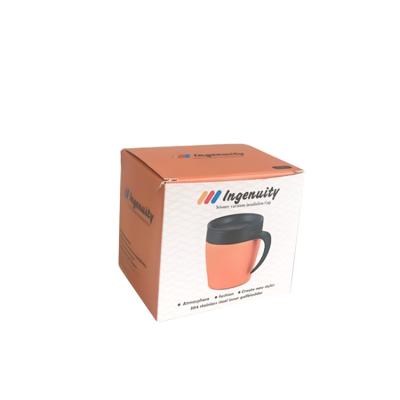 China Ingenuity Paper Cup Recyclable Cheap Orange Gift Box Creative Paper Cup Packaging Box for sale