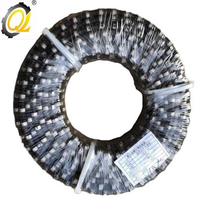 China HANLI Rubber Fix Steel Wire Sintered Diamond Bead Diamond Wire Saw Beads For Mining Granite Stone Cutting QLR40 for sale