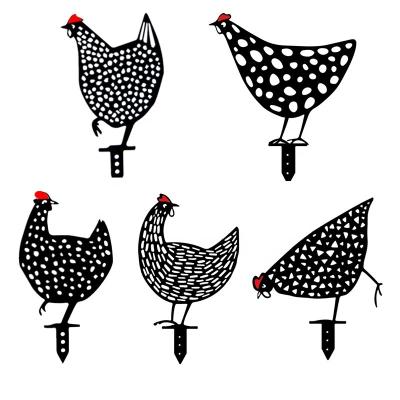 China Eco-friendly professional metal chicken garden decoration metal chicken garden decoration holiday garden decoration chicken made in China for sale