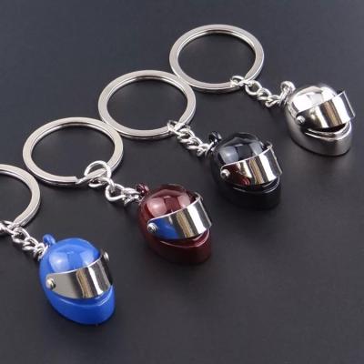 China Promotion Gift Motorcycle Racing Helmets Metal Key Chains Creative Gifts for sale