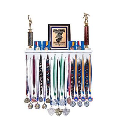 China Custom Color (White) of Europe Premier Award Medal Display Rack Trophy Hanger Shelf Wall Rack or other details Medal Rack for sale