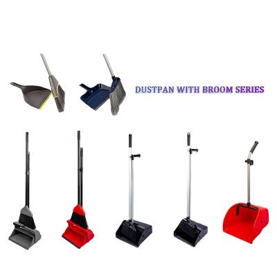 China Outdoor Manufactures Plastic Dustpan Set Floor Broom And Sweeper Household Broom Brush With Dustpan for sale