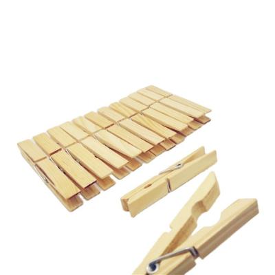 China 7.2cm Multifunctional 24 Pcs Cloth Camping Pegs/High Quality Decorative Wooden Wood Staples Mini Small Package Clothespins for sale