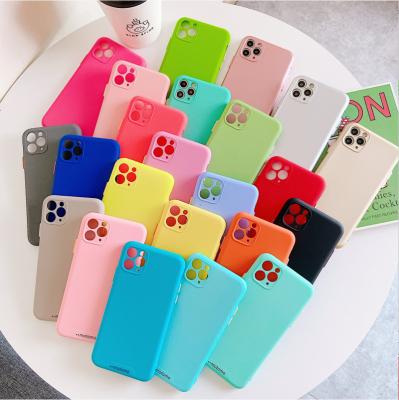 China Colorful Amazon Hot Selling Shockproof 1.8mm Soft TPU Mobile Phone Cover Case For IPhone XR 11 12 pro Max For Samsung S21 S20 ultra for sale