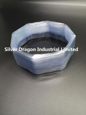 China Clear Octagon PVC Shrink Seals , 425mm LF X 35+12mm X 0.06mm for sale