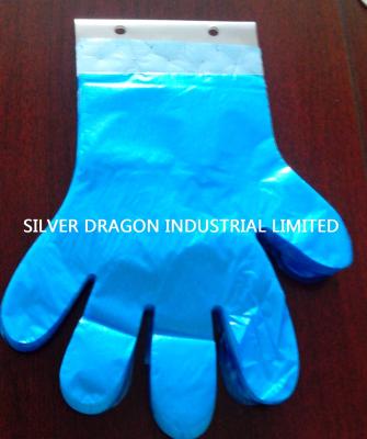 China Blue HDPE Disposable gloves Size S,M,L for sale