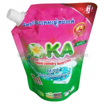 China Custom Stand up Spout Pouch for 500g liquid laundry detergent Packing（ doy packing) for sale