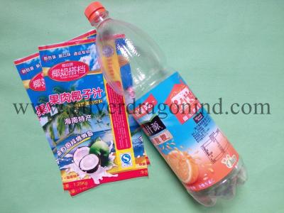 China Heat shrink label sleeve or tube for bottled beverage, drinks,juice and milk packing for sale