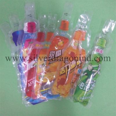 China Drink Plastic bag with Bottle shape for sale