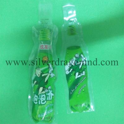 China 100ml Plastic beverage bag with Bottle shape for sale