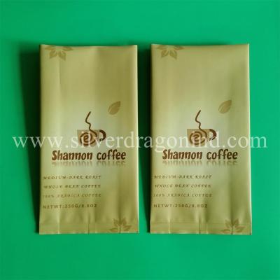 China 250 gram coffee middle sealed coffee bags with side gusset for sale