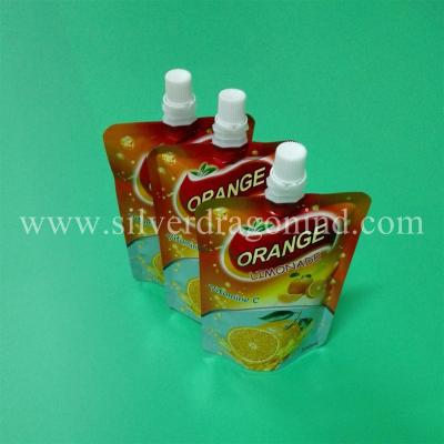 China Food grade stand up pouch with spout for 200ml orange juice Packing（ doy packing) for sale