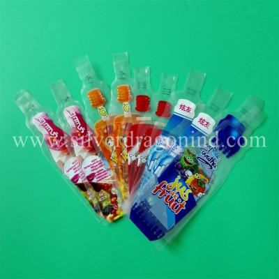 China 100ml/150ml/200ml/300ml/350ml Bottle shape plastic tube bags, drink bags and water bags for sale