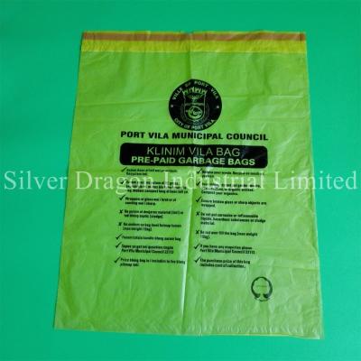 China Large drawstring HDPE garbage bags, size 66x85cm, Professional manufacturer, high quality, low price for sale