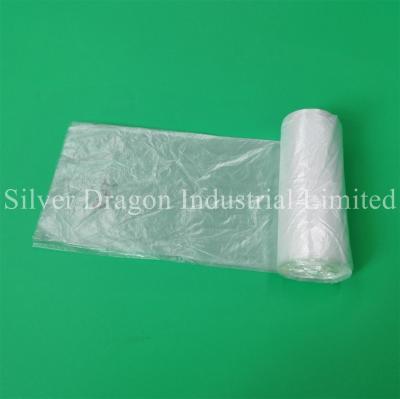 China Clear HDPE trash liners on rolls,  6 microns for sale