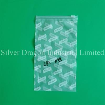 China Frost CPE ziplock bags with slider for sale