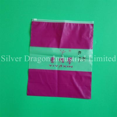 China Custom printed PE ziplock bags with slider for sale