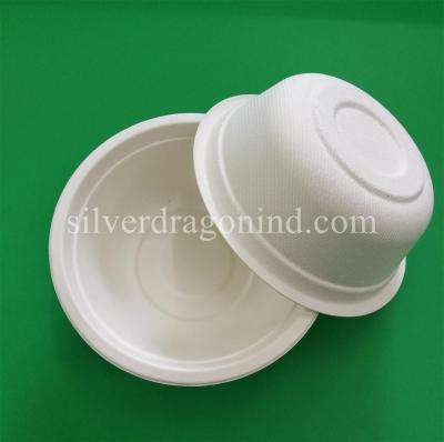 China Biodegradable Disposable Sugarcane Pulp Paper Bowl, Food Grade, 500ml for sale