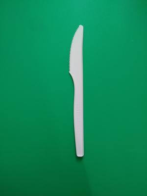 China disposable biodegradable & 100% compostable PLA cutlery Knife,165mm length,white color for sale