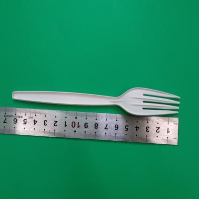 China disposable biodegradable & 100% compostable PLA cutlery fork,165mm length,white color for sale