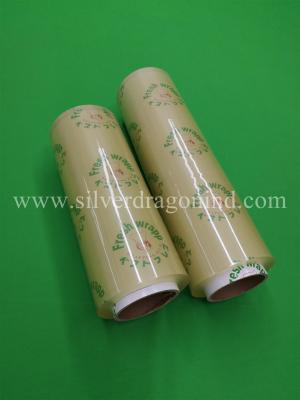 China FDA approved Fresh wrapp PVC Cling Film 10microns x 300mm x 0.65kg N.W. +0.6kg core for sale