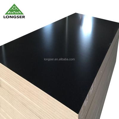 China Moisture Proof 18mm Black Melamine Laminated MDF Board for sale