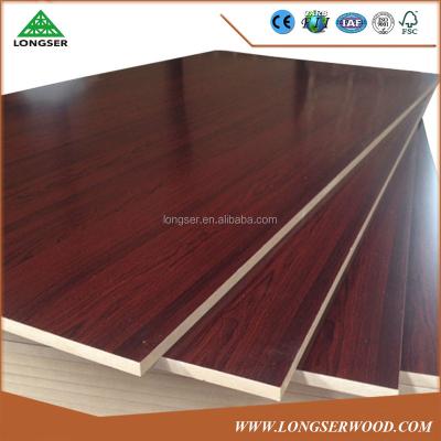 China Factory 4x8 Moisture Proof Melamine Linyi MDF Veneer Mahogany Board for sale