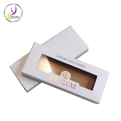 China Recyclable False Eyelash Paper Box With Inside Color Printing Recyclable Cosmetic Packaging Boxes for sale