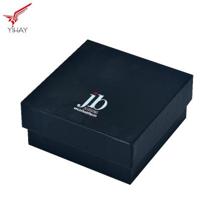 China Square Black Jewelry Packaging Boxes Cardboard Hat Box Packaging For Gift for sale