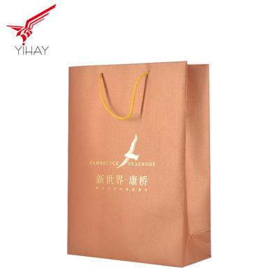 China Shopping Center Promotional Paper Bags Brown Custom Made Shopping Bags for sale