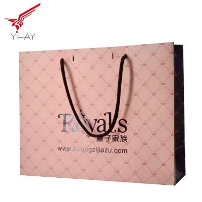 China Recyclable Paper Shopping Bags With Handles Brown Paper Grocery Bags for sale