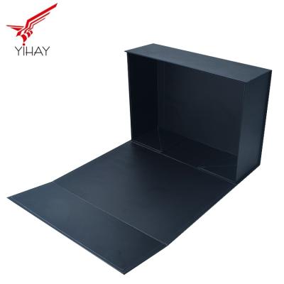 China Coated Black Paper Packing Box Recyclable Cardboard Folding Packaging Boxes for sale