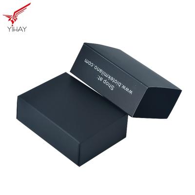 China Natural Black Paper Packing Box Small Matt Lamination Paper Drawer Box for sale