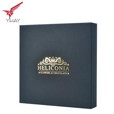 China Eco Friendly Material Mdf Wooden Box Recyclable With Gold Foil Logo for sale