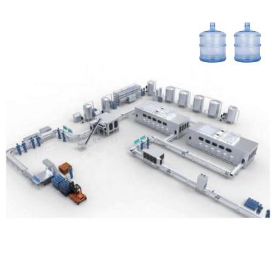 China Barrel Water Bottle Filling Machine Packing Line For 5 Gallon Stainless Steel for sale