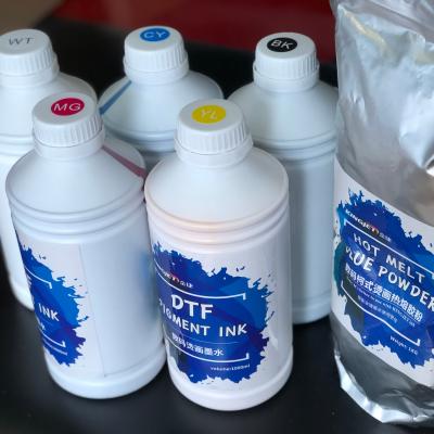 China factory supply color tinta dtf ink water based white circulation ink/textile water based white dye dtf transfer ink for l1800 for sale