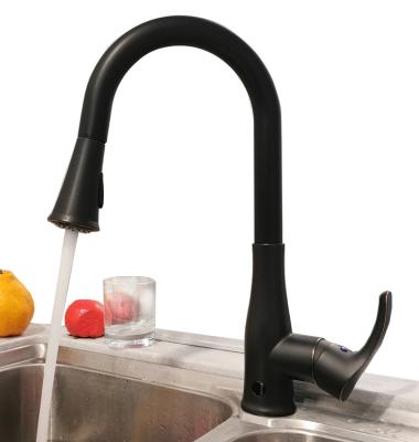 China Sense Faucets Oil Rubbed Bronze Black Faucet Pull Out Kitchen Faucet With Single Handle for sale