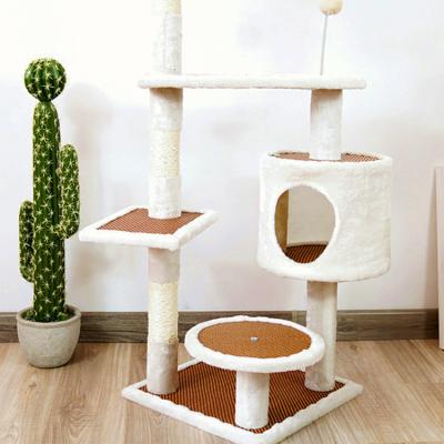 China Hot Selling Sustainable Cat Tree House Wooden Cat Climbing Scratching Tree Pet Suppliers Factory for sale