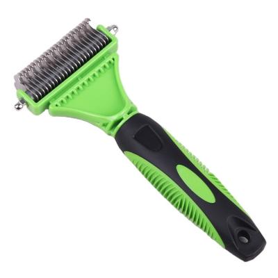 China Sustainable Pet Grooming Deshedding Brush Professional Tools Plastic Cat Comb for sale