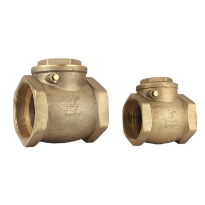 China LIRLEE General Durable Water Use Bronze Forged Brass Non Return Horizontal Swing Check Valve For Water Supply Pipe System for sale