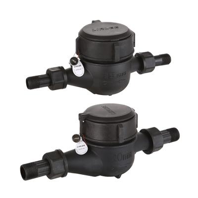 China LIRLEE Long Life Durable Nylon Plastic Housing House Multi Jet Wet Vertical Cold Water Meter for sale