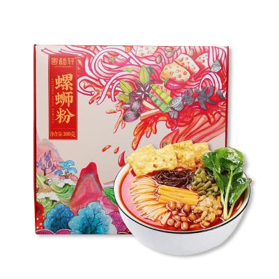 China Gift Box 300g*6 Delicious Low Fat Packing Chinese Snail Rice Luosifen Instant Noodles for sale