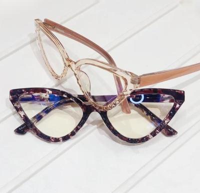 China 20 Years Experience Fashion New Cat Design Optical Frames Glasses TR90 Eyeglasses Legs With Springs Anti Blue Light Blocking Glasses for sale