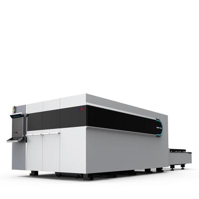 China Laser CUTTING 2000w stainless steel whole cover fiber laser cutting machine in with exchange platforms for sale