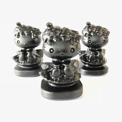 China China Wholesale Hand Carved Natural Gemstone Crystal Obsidian Carved Crystal Cat Crystal Crafts for sale