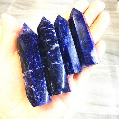 China China Wholesale High Quality Natural Quartz Crystal Point Stick Sodalite Crystal Tower Decor for sale