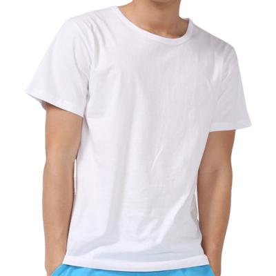 China 100% Cotton White Men's Anti-Shrink Wholesale Price Men's Shirts T-Shirt Summer Shirts for sale