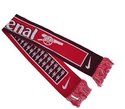 China Long Scarf Soccer Custom Knit Acrylic Soccer Scarf Custom Scarf With Logo for sale