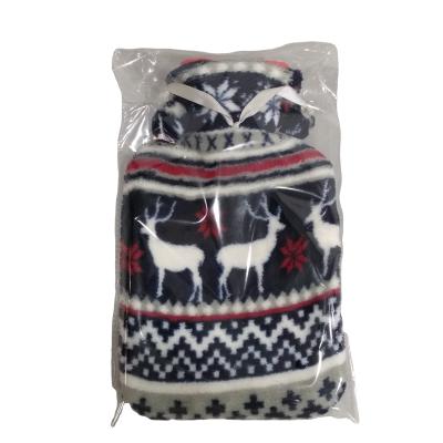 China Lovely Hot Water Bag Hot Water Bag Rubber Warm Water Bottle Coral Fleece Cover for sale