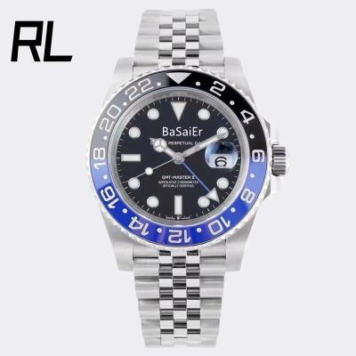 China Original Factory Date RL 3285 Movement Night Vision 904L Stainless Steel Sapphire Glass Automatic GMT RLX Watches Men for sale